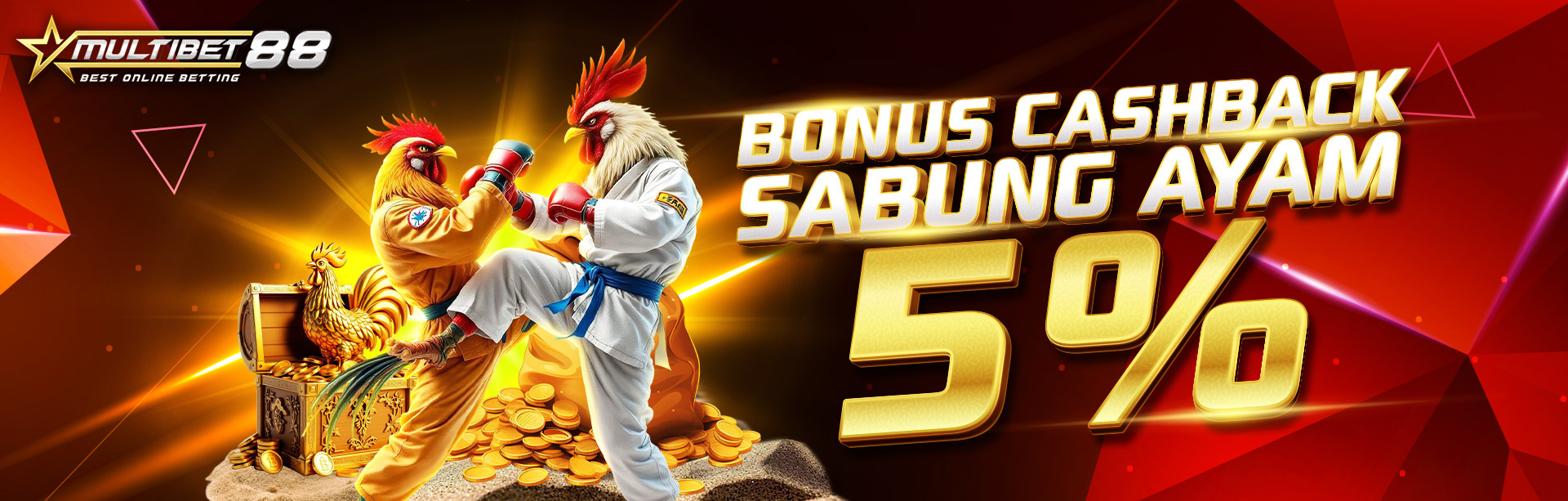 BONUS CASHBACK 5% SABUNG AYAM