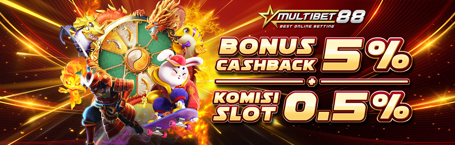 BONUS CASHBACK 5% + KOMISI 0.5% SLOT