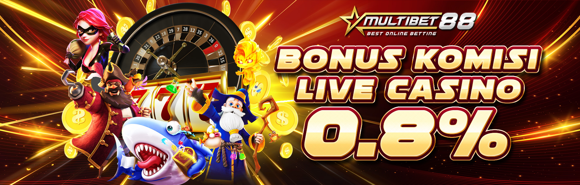 BONUS KOMISI LIVE CASINO 0.8%