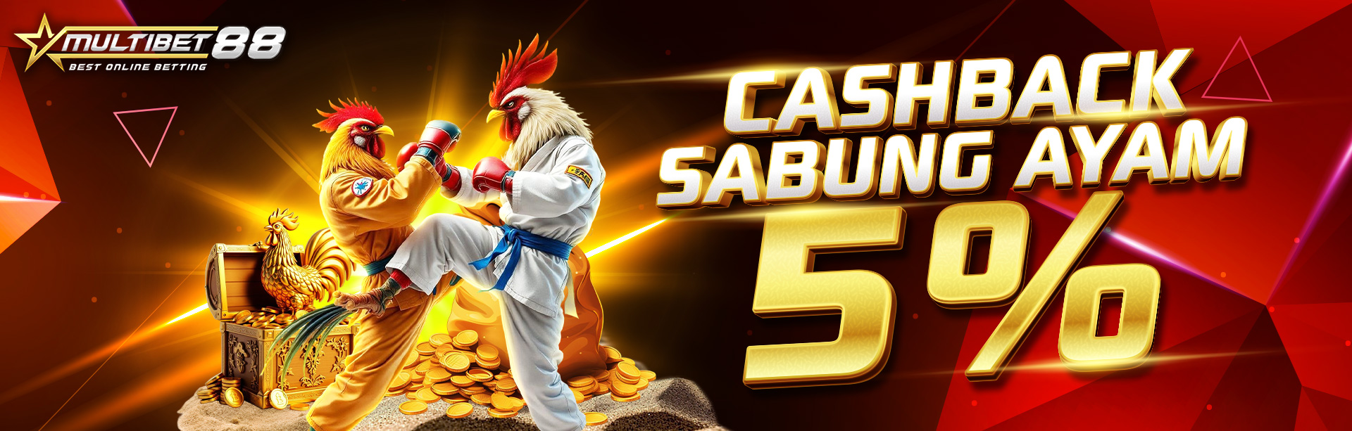 CASHBACK SABUNG AYAM 5%