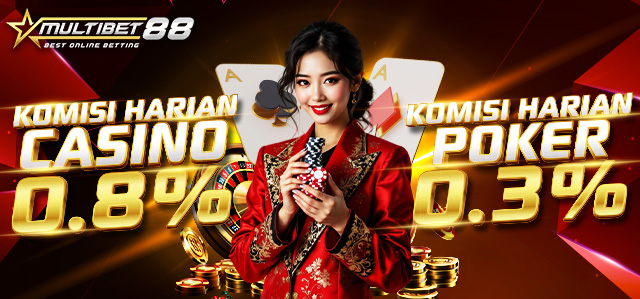 KOMISI HARIAN CASINO 0.8% & POKER 0.3%