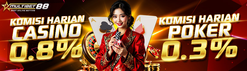KOMISI HARIAN CASINO 0.8% & POKER 0.3%